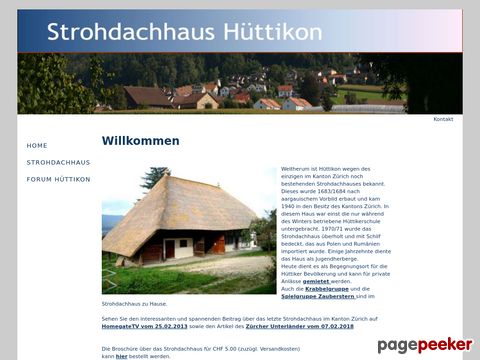 Strohdachhaus - Forum Hüttikon