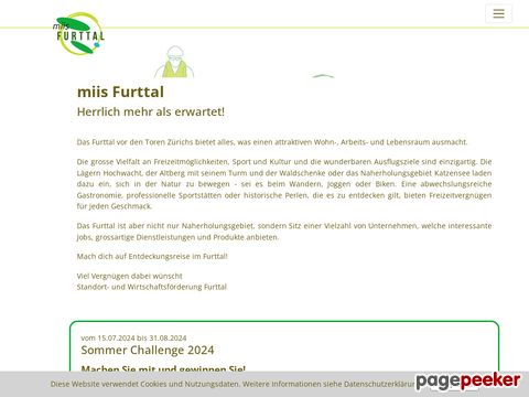 miisFurttal.ch - Portal/App der Standort- und Wirtschaftsförderung Furttal