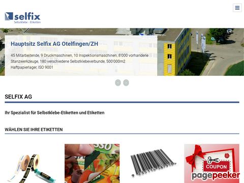 Selfix AG - Etiketten, Selbstklebeetiketten und Etikettiersysteme, Adressetiketten, Barcodeetiketten